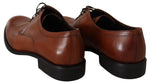 Dolce & Gabbana Elegant Brown Derby Formal Men's Shoes