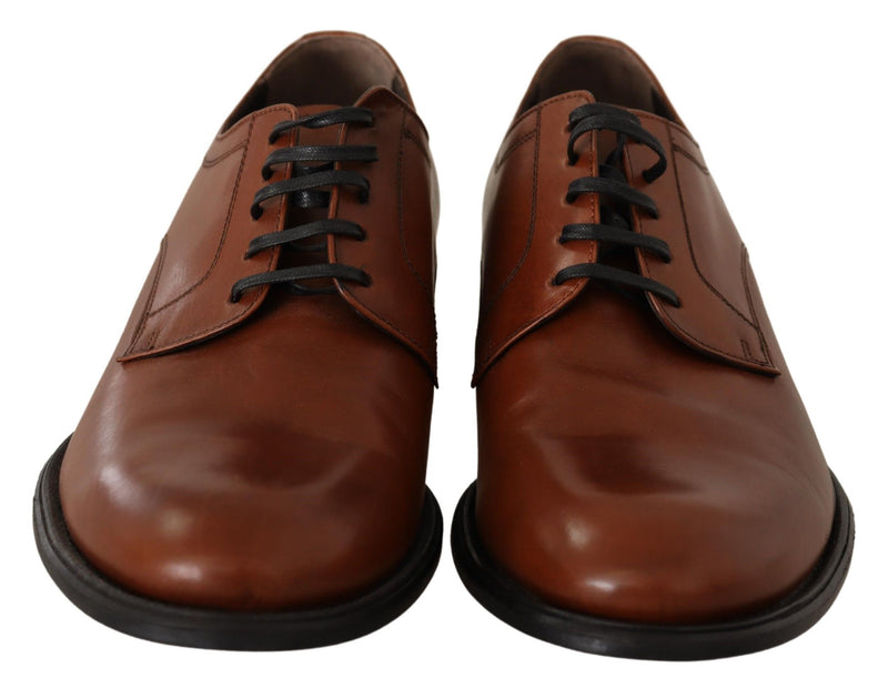 Dolce & Gabbana Elegant Brown Derby Formal Men's Shoes