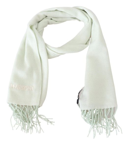 Missoni Elegant White Cashmere Men's Scarf