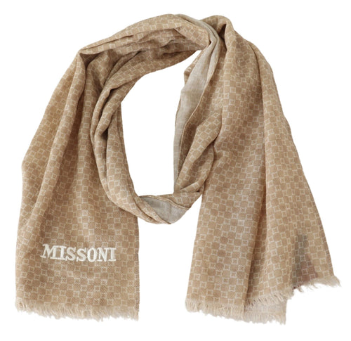 Missoni Elegant Wool Scarf with Signature Men's Design