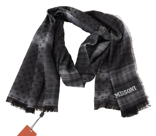 Missoni Elegant Wool Silk Polka Dot Men's Scarf