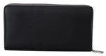 Dolce & Gabbana Elegant Textured Leather Zip-Around Men's Wallet