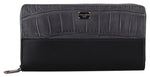 Dolce & Gabbana Elegant Textured Leather Zip-Around Men's Wallet