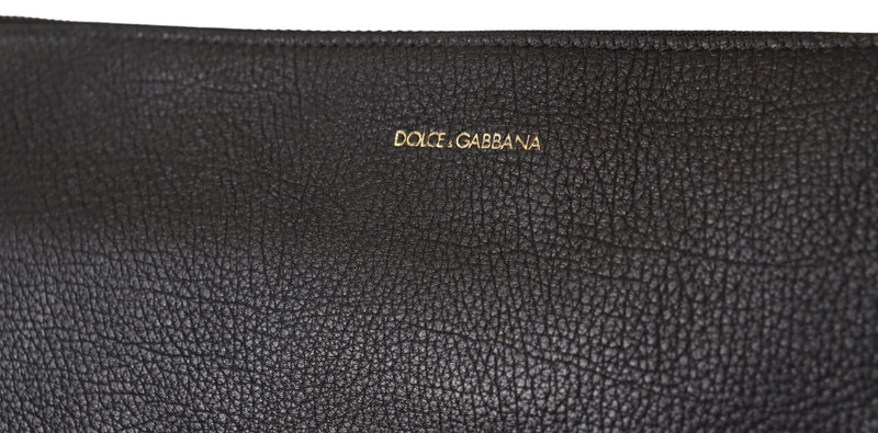 Dolce & Gabbana Elegant Black Leather Sling Shoulder Men's Bag