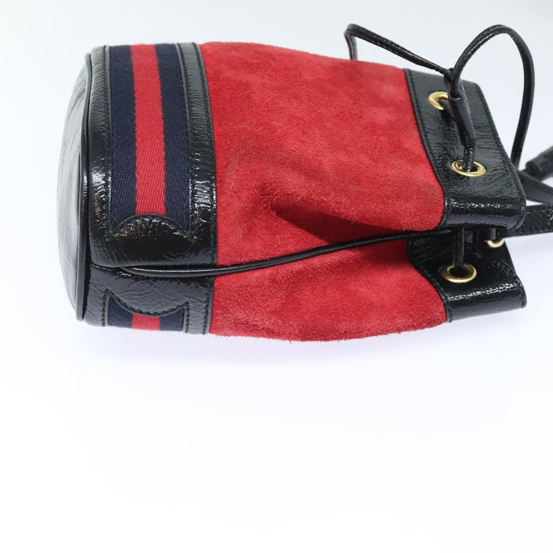 Gucci Ophidia Red Suede Shoulder Bag (Pre-Owned)