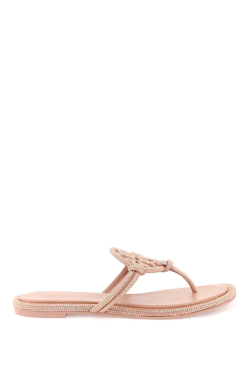 Tory Burch Women's Pavé Leather Thong Sandals