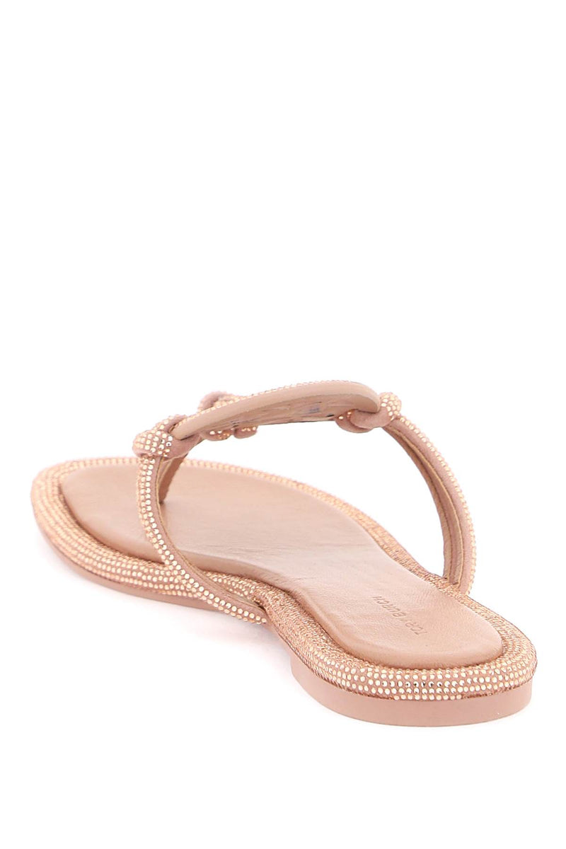 Tory Burch Women's Pavé Leather Thong Sandals