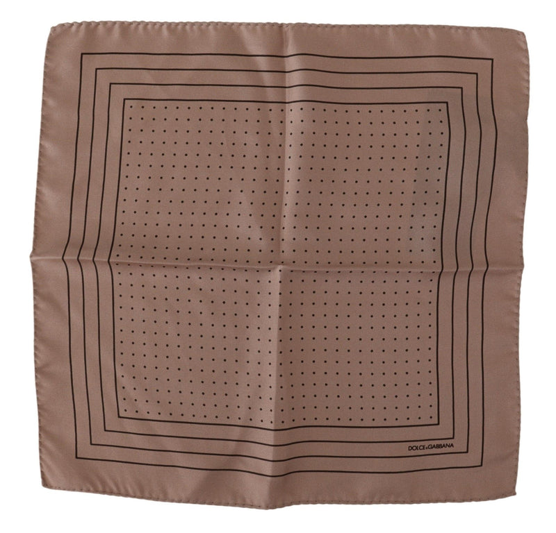 Dolce & Gabbana Elegant Silk Dot Pocket Men's Square