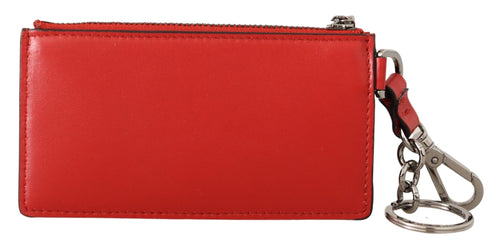 Dolce & Gabbana Elegant Leather Keychain in Vibrant Men's Red