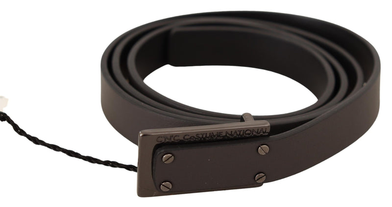 Costume National Elegant Leather Belt with Metal Men's Buckle