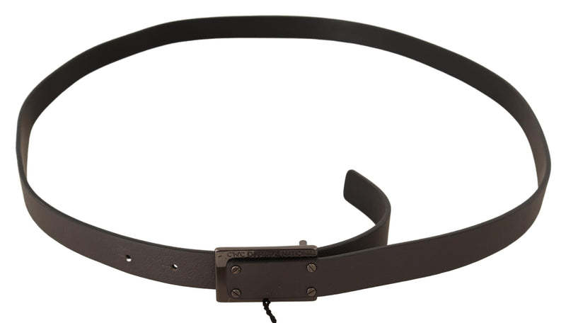 Costume National Elegant Leather Belt with Metal Men's Buckle