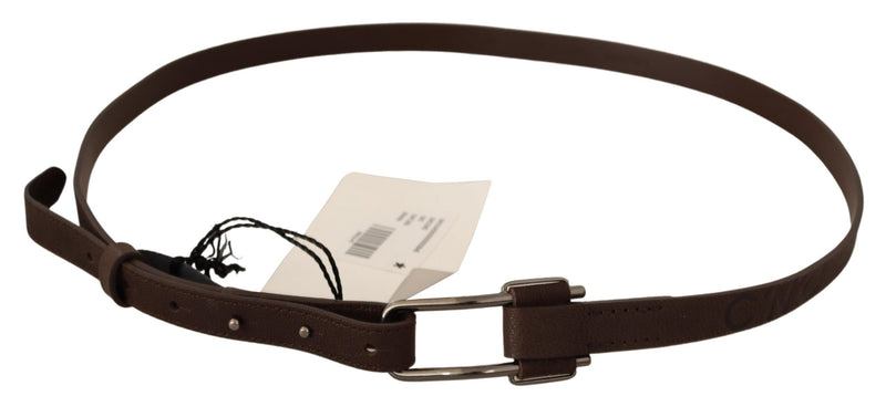 Costume National Elegant Brown Fashion Belt with Silver-Tone Women's Buckle