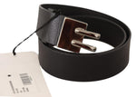 Costume National Elegant Black Leather Fashion Women's Belt