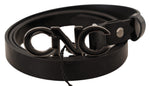 Costume National Elegant Black Leather Fashion Women's Belt