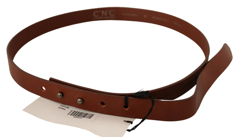 Costume National Elegant Brown Leather Fashion Women's Belt