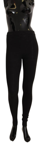 Dolce & Gabbana Elegant Cashmere Gray Tights | Winter Women's Luxury