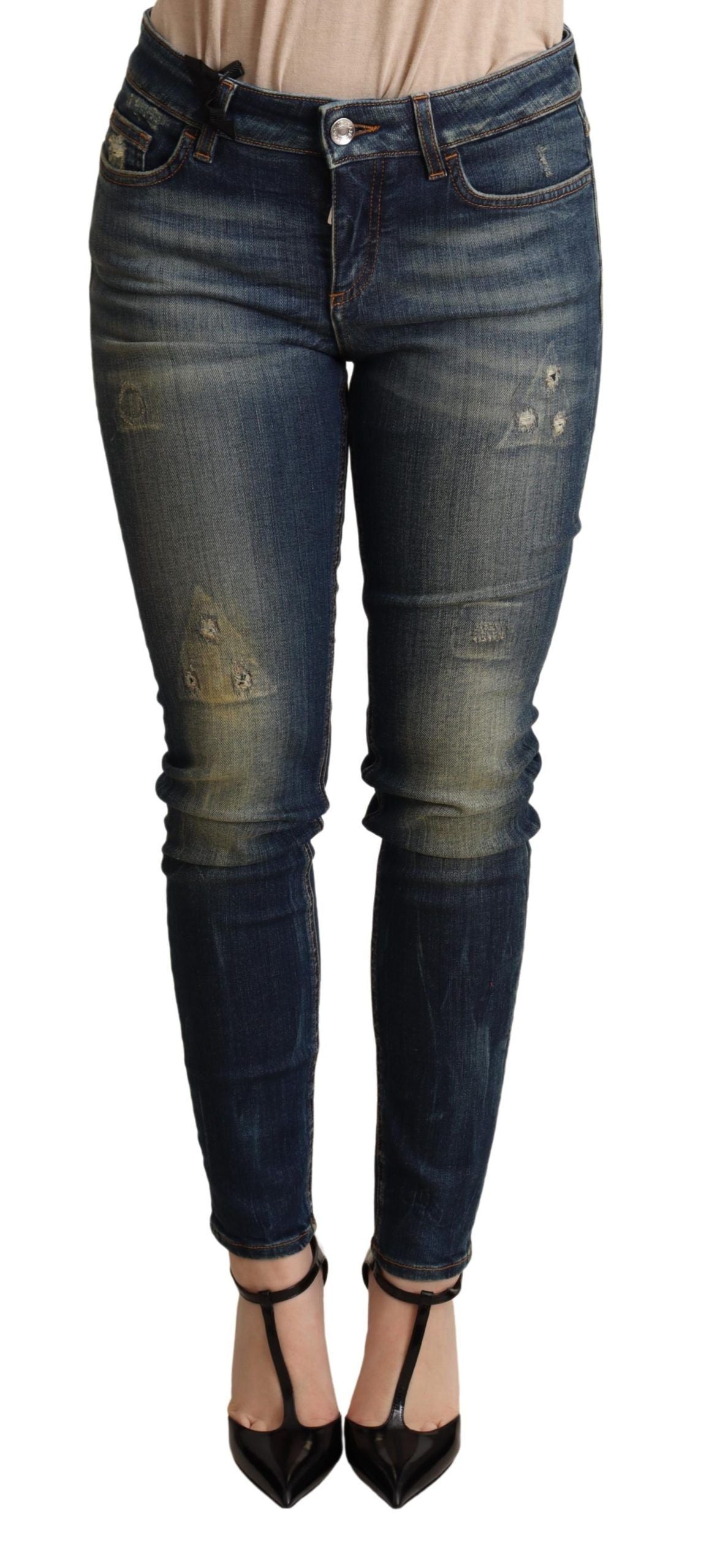 Dolce & Gabbana Elegant Slim-Fit Dark Blue Skinny Women's Jeans