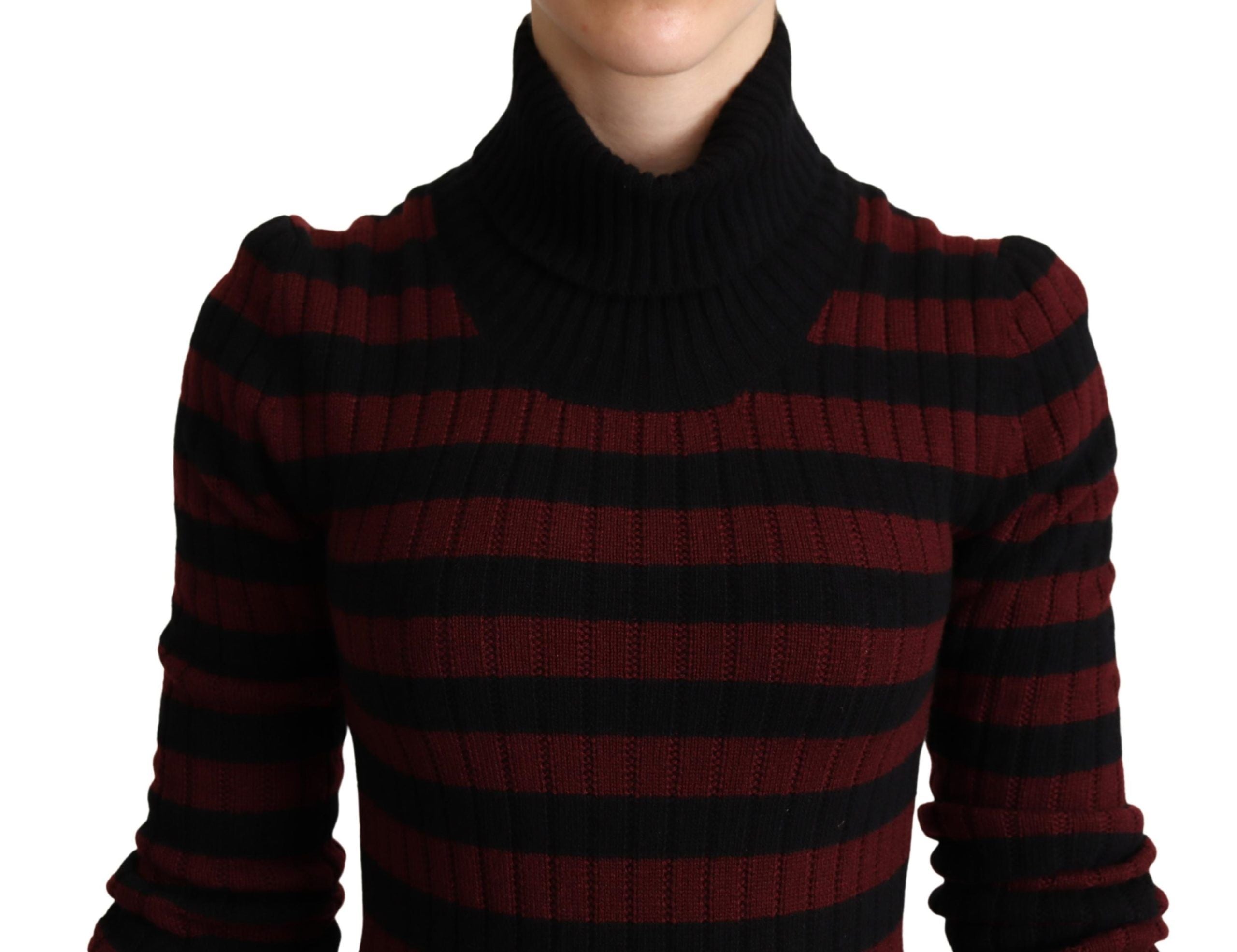 Dolce & Gabbana Chic Striped Wool-Cashmere Women's Sweater