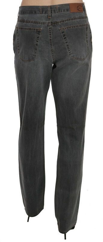 Just Cavalli Chic Gray Mid Waist Straight Leg Women's Jeans