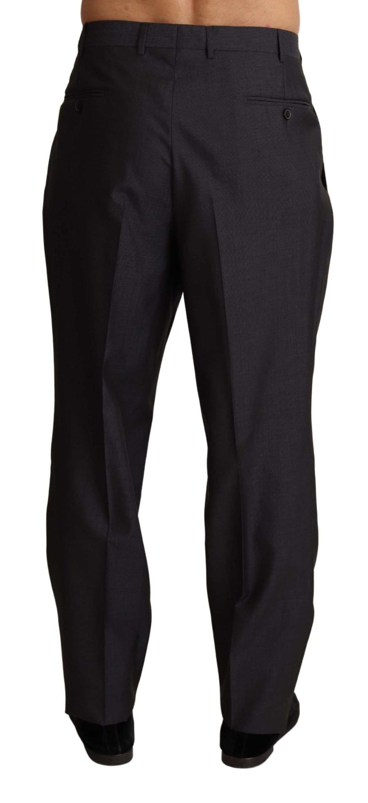 Dolce & Gabbana Elegant Gray Skinny Dress Men's Trousers