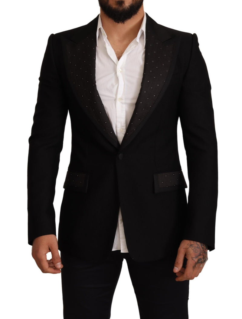 Dolce & Gabbana Elegant Slim Fit Black Blazer Men's Jacket