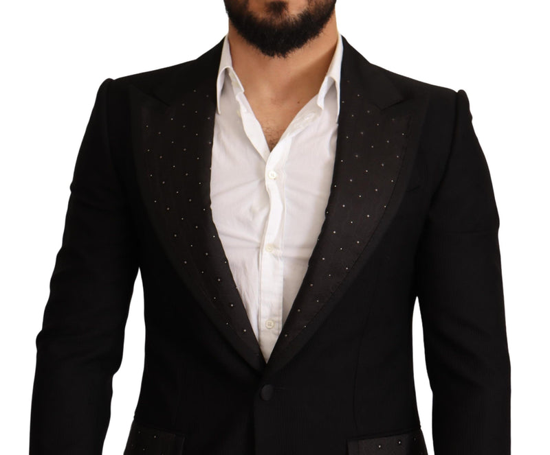 Dolce & Gabbana Elegant Slim Fit Black Blazer Men's Jacket