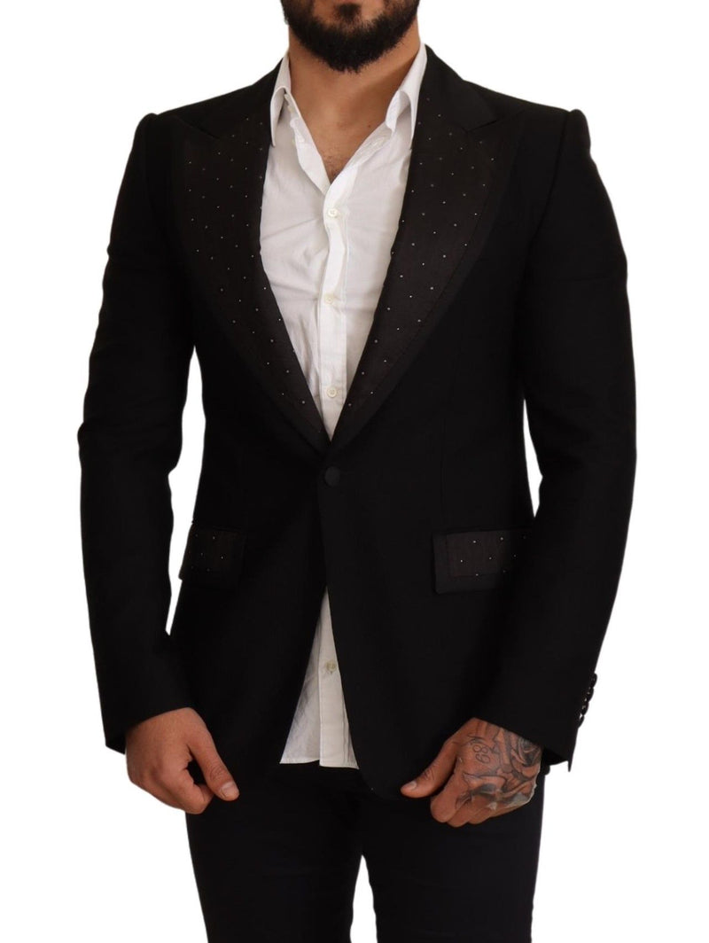 Dolce & Gabbana Elegant Slim Fit Black Blazer Men's Jacket