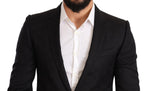 Dolce & Gabbana Elegant Martini Black Wool Men's Suit