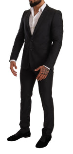 Dolce & Gabbana Elegant Gray Martini Wool Men's Suit