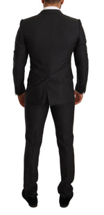 Dolce & Gabbana Elegant Gray Martini Wool Men's Suit