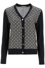 Tory Burch Women's Silk Insert Cardigan With Eight