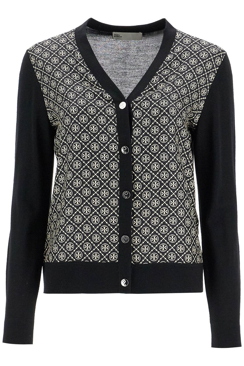 Tory Burch Women's Silk Insert Cardigan With Eight