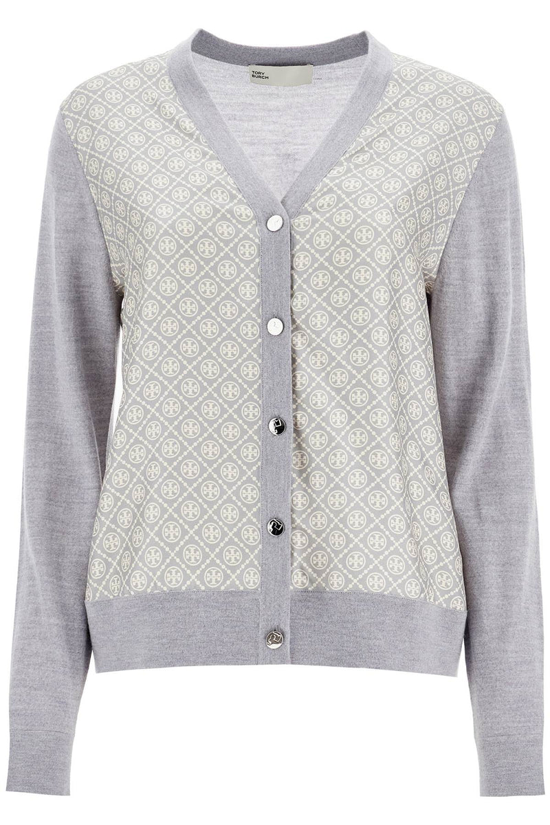 Tory Burch Women's Silk Insert Cardigan With Eight