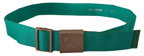 GF Ferre Elegant Green Adjustable Cotton Men's Belt