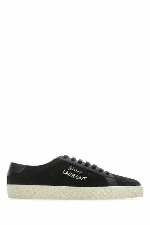 Saint Laurent Sleek Black Canvas & Leather Low-Top Men's Sneakers