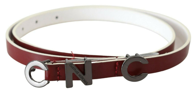 Costume National Chic Maroon Leather Fashion Women's Belt