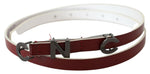 Costume National Chic Maroon Leather Fashion Women's Belt