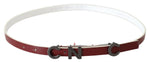 Costume National Chic Maroon Leather Fashion Women's Belt