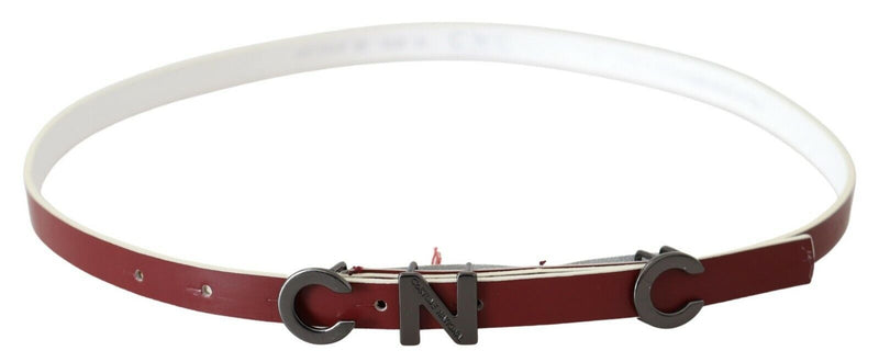 Costume National Chic Maroon Leather Fashion Women's Belt