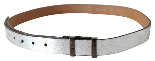 Costume National Elegant Silver Leather Fashion Women's Belt