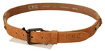 Costume National Elegant Light Brown Fashion Belt with Black-Tone Women's Buckle