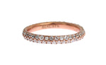 Nialaya Chic Pink Crystal-Encrusted Silver Women's Ring