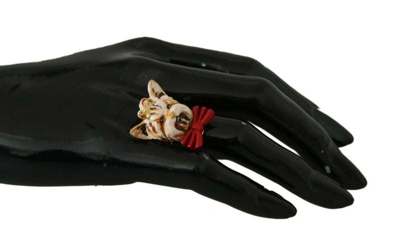 Dolce & Gabbana Elegant Canine Charm Women's Women's Ring