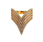 Nialaya Glamorous Gold Plated Crystal Women's Ring