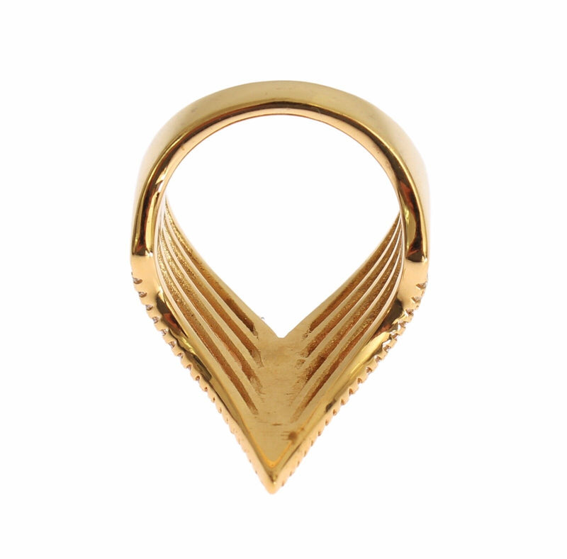 Nialaya Glamorous Gold Plated Crystal Women's Ring