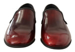 Dolce & Gabbana Elegant Bordeaux Leather Men's Loafers