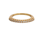 Nialaya Gleaming CZ Crystal Gold-Plated Women's Ring