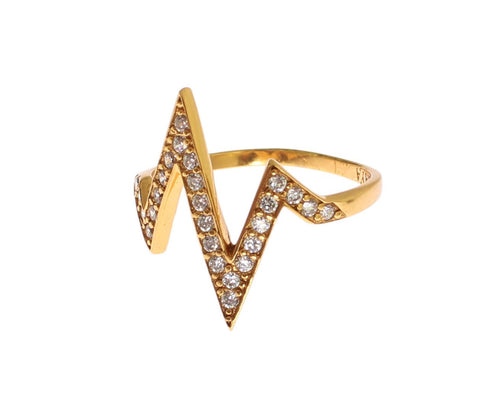 Nialaya Glamorous Gold Plated Sterling Silver Women's Ring