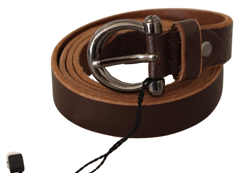 John Galliano Elegant Brown Leather Fashion Women's Belt