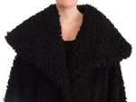 Dolce & Gabbana Elegant Black Fur Cape Trench Women's Coat